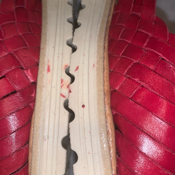 Macarena huaraches Red Woven Flats fisherman  size 9 comfort made in Mexico NEW - Picture 3 of 7